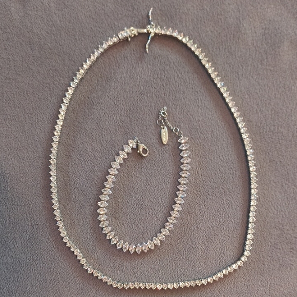 Anthropologie Jewelry - Tennis Necklace And Bracelet